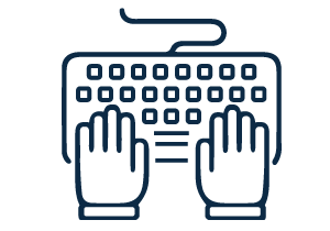 Typing Hands Icon