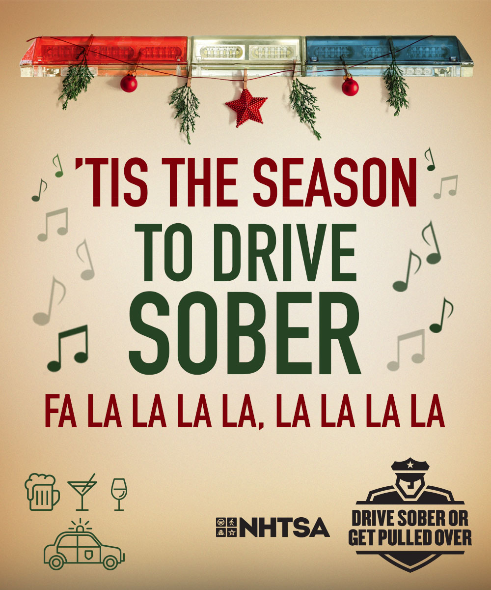 Image readding Tis the Season to Drive sober with Christmas theme