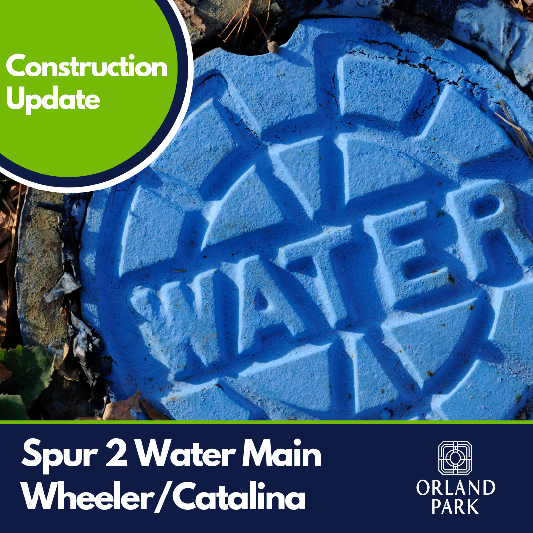 graphic depicting an update for the spur 2 water main project